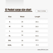 12 Pocket Men's Cargo Black By Offmint