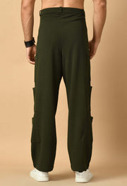 12 Pocket Men's Cargo Olive Green Color
