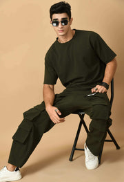 12 Pocket Men's Valentino Cargo Olive Green By Offmint