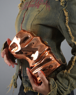 Molten Luxe Metallic Clutch