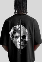 Skull Diamond Printed Oversized T-Shirt By Offmint