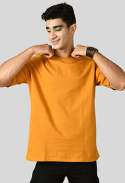 Trust Bear Printed Mustard Oversized T-shirt By Offmint