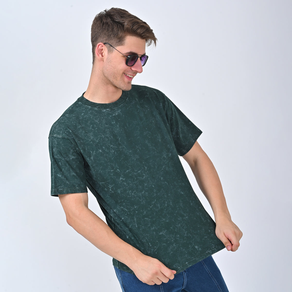 Forest Acid-Wash Oversized T-Shirt – Offmint