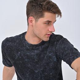 Acid Wash Black Oversized T-shirt