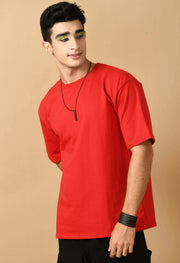 I am not perfect printed red color oversized