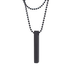 Black Silver-Plated Pendant For Men By Offmint