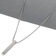 Square Silver-Plated Pendant For Men By Offmint