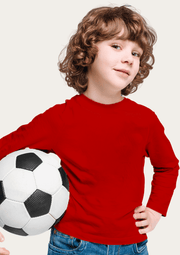 Red Full Sleeves Kids T-shirt By Offmint