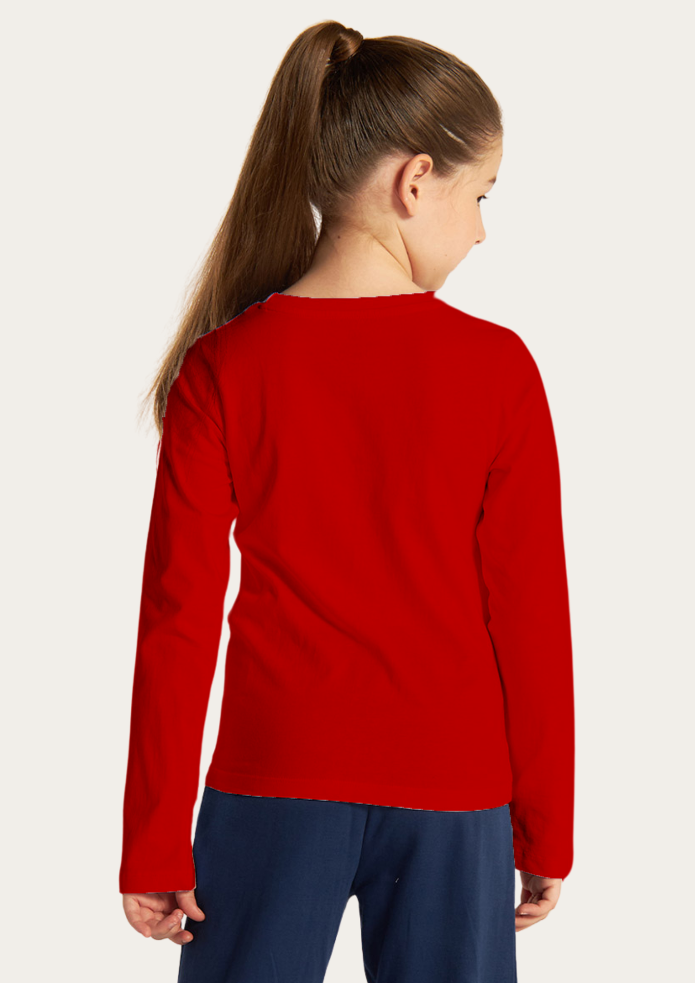 Bloom Printed Red Full Sleeves Kids T-shirt By Offmint