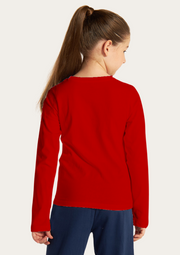 Ballon Dog Printed Red Full Sleeves Kids T-shirt By Offmint