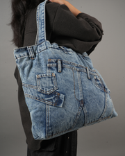 Denim Pants Tote Bag