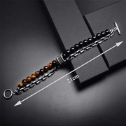Lava Stone Tiger Eye Bracelet For Men By Offmint
