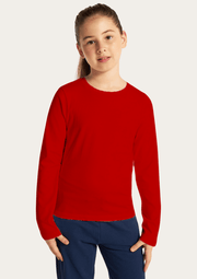 Red Full Sleeves Kids T-shirt By Offmint