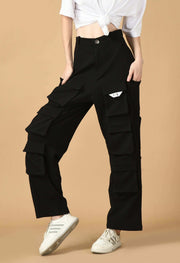 12 pocket black color cargo