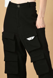12 pocket black color cargo pant
