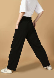 12 pocket cargo black color