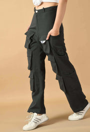 12 pocket grey color women's valentino cargo by offmint