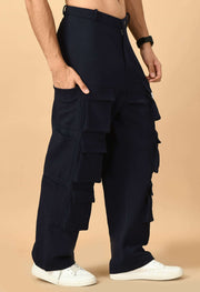 12 pocket men's cargo black 