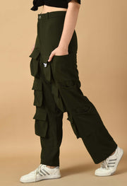 12 pocket olive green color cargo