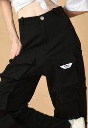 12 pocket women's cargo black color by offmint