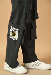 12 pocket women's grey cargo