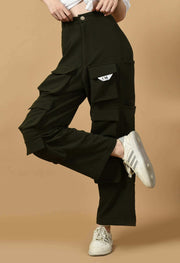 12 pocket women's valentino cargo olive green color by offmint