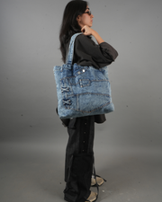 Denim Pants Tote Bag