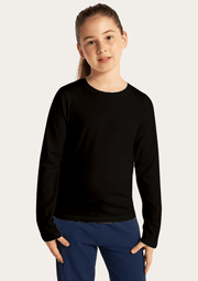Black Full Sleeves Kids T-shirt By Offmint