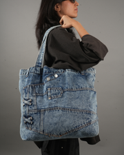Denim Pants Tote Bag