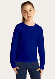 Adventure Awaits Printed Royal Blue Full Sleeves Kids T-shirt By Offmint