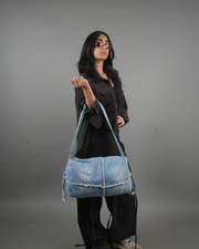 Washed Denim Duffle Bag