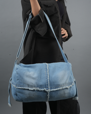 Washed Denim Duffle Bag
