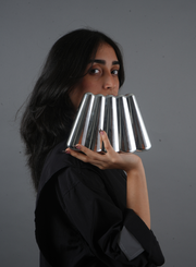 Sculpted Chrome Clutch