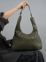 Olive Leather Hobo