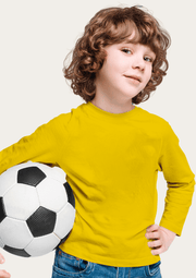 Yellow Full Sleeves Kids T-shirt By Offmint