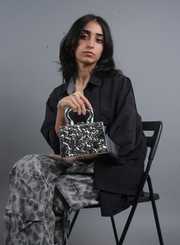 Crushed Chrome Handbag