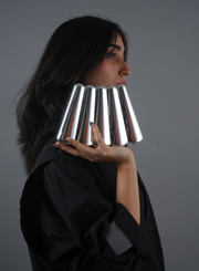 Sculpted Chrome Clutch