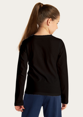 Roar Printed Black Full Sleeves Kids T-shirt By Offmint