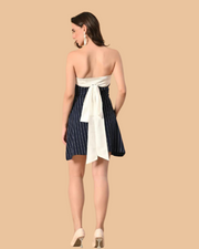 Nautical Charm Strapless Dress