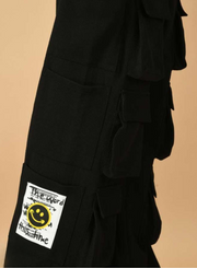 12 Pocket Black Shirt Co-ord Set By Offmint