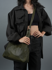 Olive Leather Hobo