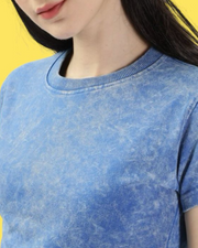 Charcoal Acid-Wash Fitted Tee