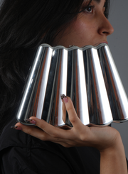 Sculpted Chrome Clutch