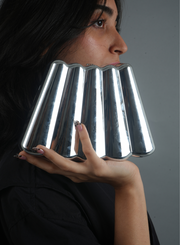 Sculpted Chrome Clutch