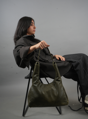 Olive Leather Hobo