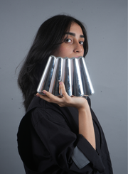 Sculpted Chrome Clutch