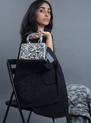 Crushed Chrome Handbag