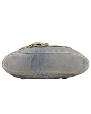 Vintage Buckle Denim Shoulder Bag