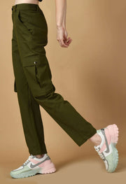 6 pocket olive green color cargo