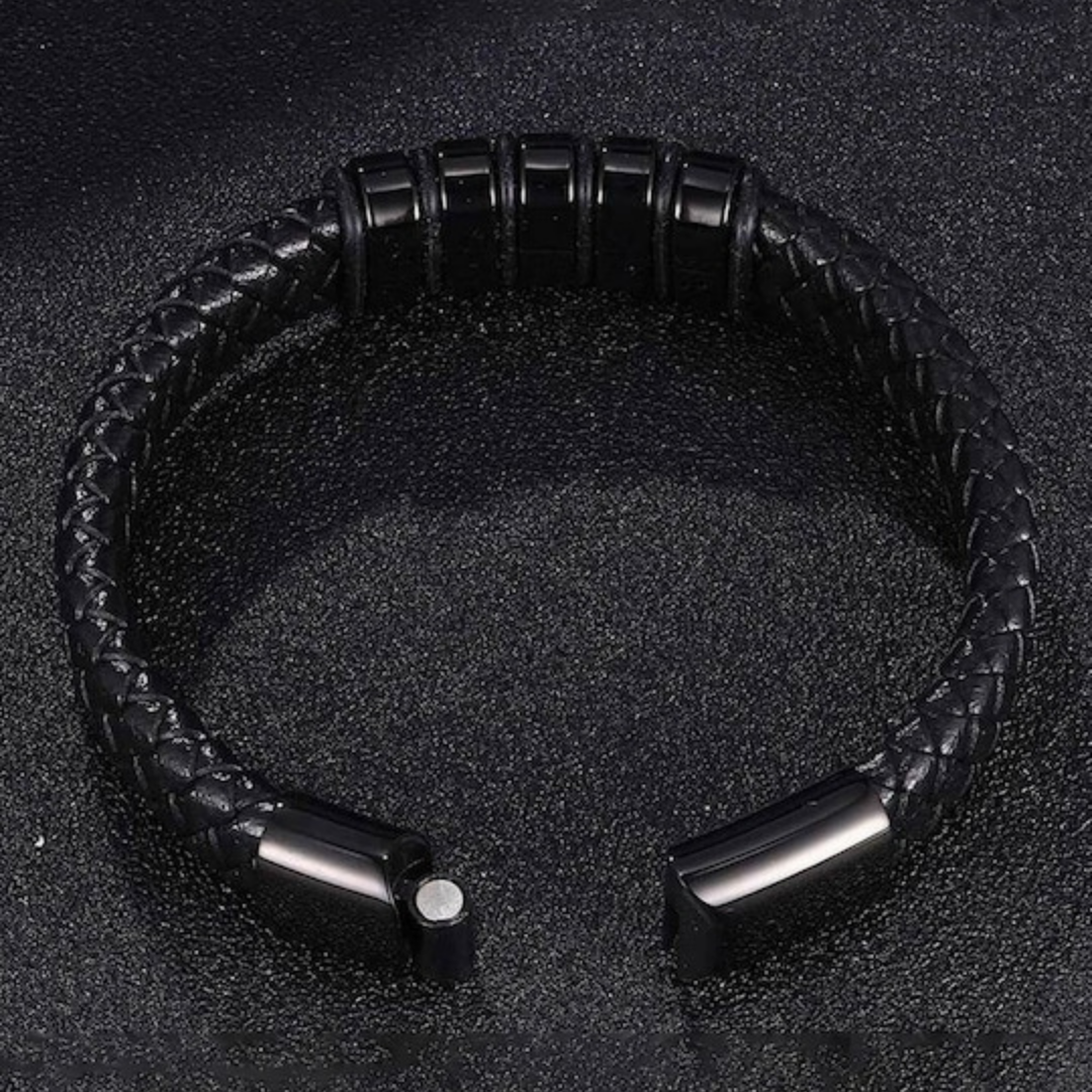 Black wraparound classy Bracelet For Men By Offmint